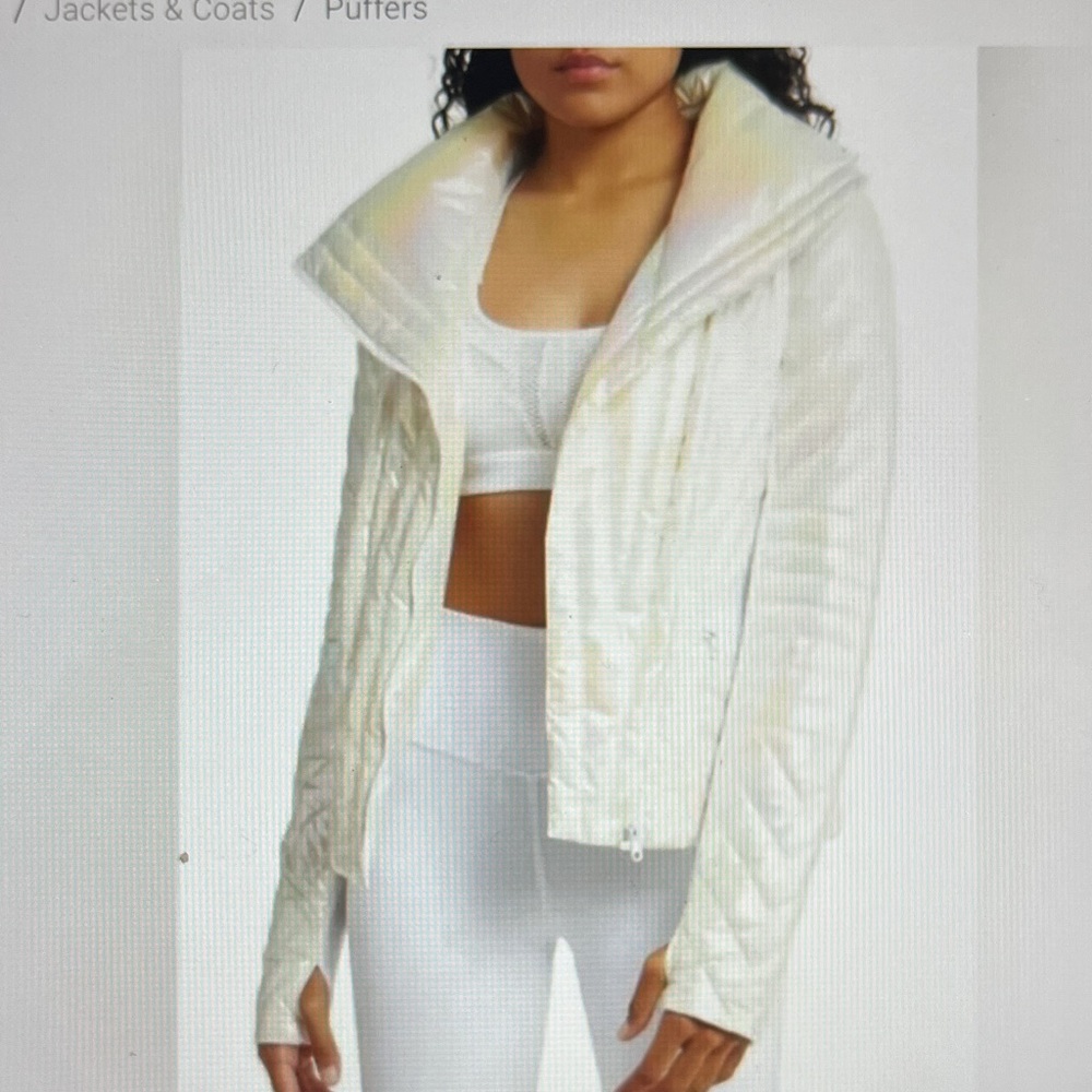 Blanc Noir Holographic Motor Panel Puffer Jacket -NWT - Picture 4 of 12